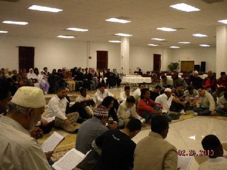 Photo Above: Brothers & Sisters following Surahs recited from the Holy Quraan