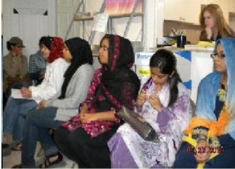 Some of AL-HAYA sisters in a meeting on March 26th, 2010 at Al-Hikmat Da'wah Center.